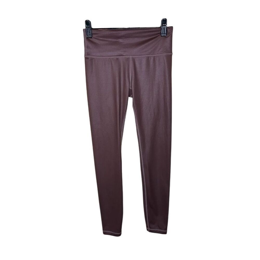 Athleta Women's XS Brown High Waisted Shimmer Leggings Activewear